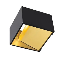 Luminaire mural LOGS IN haut bas, petit, indirect, commutable IP20, noir gradable