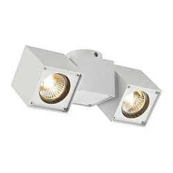 Luminaire de plafond ALTRA DICE II à 2 flammes, forme en dé, rotatif GU10 IP20, Gris argent gradable