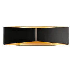 LED Wall luminaire CARISO WL-4 LED, 2x 9W LED, 2700K, black/brass