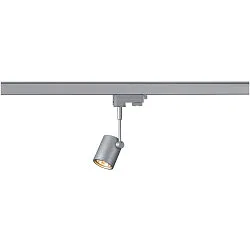 Projecteur triphasé BIMA 1 GU10 adaptateur triphasé inclus GU10, Gris argent