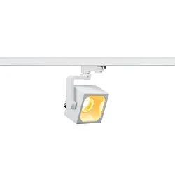 Projecteur triphasé EURO CUBE ON-OFF forme en dé, commutable, à cardan IP20, blanche 