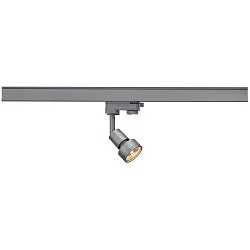 Projecteur triphasé PURI TRACK réglable GU10 IP20, gris argent gradable