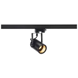 Projecteur triphasé EURO SPOT GU10 cylindrique GU10 IP20, noir gradable