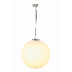 Pendant luminaire ROTOBALL E27, silver-grey, whiteer Kunststoff, E27