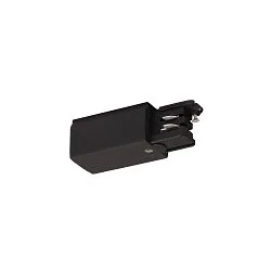 Alimentation triphasé S-TRACK ON/OFF version pour montage en surface, terre à gauche, commutable, noir