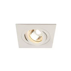 Lumière encastrée PIREQ QPAR51 SQUARE DOWNLIGHT pivotant, rotatif GU10 IP20, blanc mat gradable