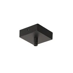 Rosace de plafond pour GLENOS angulaire, avec décharge de traction, noir mat