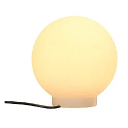 Objet d'éclairage ROTOBALL 25 FL petit, rond, avec prise de courant, avec diffuseur E27 IP44, gris argent gradable