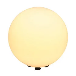 Objet d'éclairage ROTOBALL 40 FL rond, avec prise de courant, médium, avec diffuseur E27 IP44, gris argent gradable