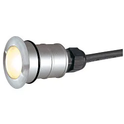Eclairage d'extérieur encastré POWER TRAIL-LITE rond IP 67, acier inoxydable