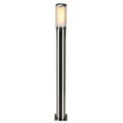 Lampadaire d’extérieur BIG NAILS cylindrique, langue, avec diffuseur E27 IP44, acier inoxydable gradable