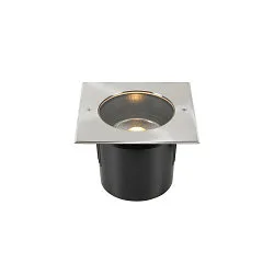 Projecteur encastré DASAR ES111 angulaire GU10 IP67, acier inoxydable, noir 