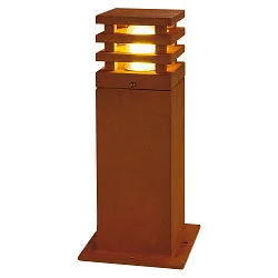 Lampadaire d’extérieur RUSTY® SQUARE 40 petit, angulaire E27 IP55, rouille gradable