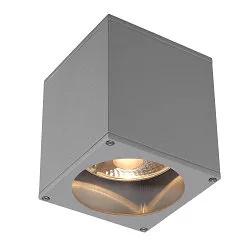 Plafonnier extérieur BIG THEO CEILING OUT angulaire GU10 IP44, Gris argent