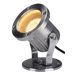 Projecteur d'extérieur NAUTILUS QPAR51 avec câble ouvert, réglable GU10 IP55, acier inoxydable gradable