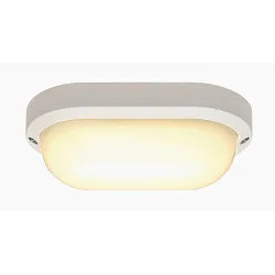LED Outdoor luminaire TERANG 2 Wall-/Ceiling luminaire, oval, 120°, SMD LED, 3000K, IP44, white