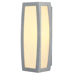 Luminaire mural d'extérieur MERIDIAN BOX avec capteur E27 IP54, Gris argent