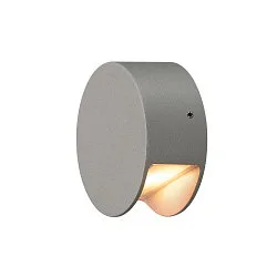 Luminaire mural d’extérieur PEMA LED rond IP44, Gris argent