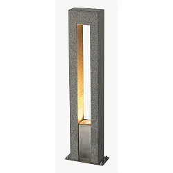 Lampadaire d’extérieur ARROCK ARC GU10 haut, angulaire GU10 IP44, acier inoxydable, gris, sel et poivre gradable