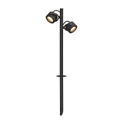 Lampe à piquet de terre SITRA 360 SL SPIKE à 2 flammes, avec prise de courant, réglable GX53 IP44, anthrazit gradable