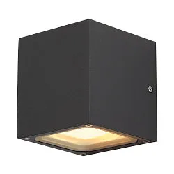 Luminaire mural d’extérieur SITRA CUBE haut bas, forme en dé GX53 IP44, anthrazit gradable