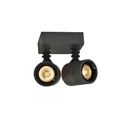 Luminaire mural d’extérieur MYRA DOUBLE à 2 flammes, rotatif, inclinable GU10 IP55, anthrazit gradable