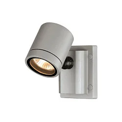 Luminaire mural d’extérieur MYRA SINGLE à 1 flamme, rotatif, inclinable GU10 IP55, Gris argent gradable