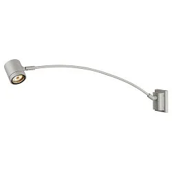 Lumière d'affichage MYRA DISPLAY CURVE à 1 flamme, rotatif, avec bras articulé, inclinable GU10 IP55, Gris argent gradable