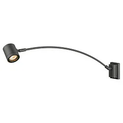 Lumière d'affichage MYRA DISPLAY CURVE à 1 flamme, rotatif, avec bras articulé, inclinable GU10 IP55, anthrazit gradable