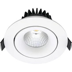 recessed luminaire VELIA TILT round IP44, white matt dimmable 11W 3000K