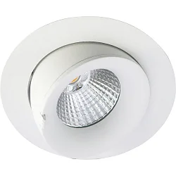 Lumière encastrée VELIA LARGE TILT IP44, blanc mat gradable 13W 850lm 1800|3000K