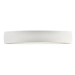 Luminaire mural ALBA 16/3386-53 haut bas, à peindre E14 IP20, opale, blanche gradable