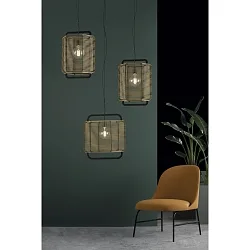 pendant luminaire CORDA 45 E27 IP20, sand coloured 
