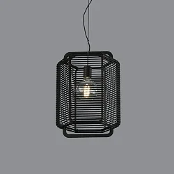 pendant luminaire CORDA 45 E27 IP20, black 