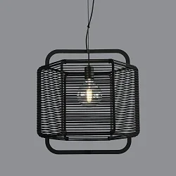 pendant luminaire CORDA 50 E27 IP20, black 