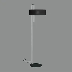 Lampadaire CLIP 8178 avec abat-jour E27 IP20, noir  