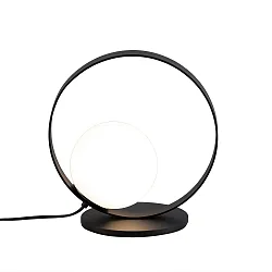 Lampe de table HALO 3815/1 IP20, opale, noir