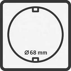 blank field hole 68mm