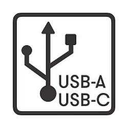 Prise de courant USB-A + USB-C (NO 4417 /-19) 2 voies, avec connexion USB, avec couvercle, gris, noir 