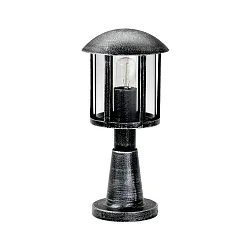 Pedestal luminaire Country style Vintage Type No. 0542, IP44, 60cm, E27 QA55 max. 57W,cast alu, acrylic glass, black-silver