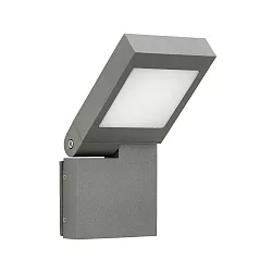 LED Outdoor Wall luminaire Type No. 0111, IP44, 14W 3000K 1400lm, swiveling 90° stepless, cast alu / Opal glass, anthracite