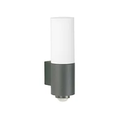 Luminaire mural d'extérieur TYPE NO 0278 dimmable, avec détecteur de mouvement IP54, anthrazit, mat gradable