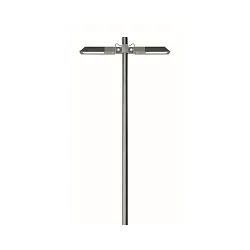 LED Vario III Mast light 0807 - street light optics, 2 flames, IP65, 113.2W 3000K 7600lm, tiltable +/- 45°, anthracite