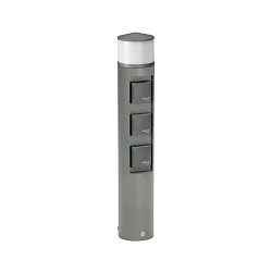 Colonne lumineuse à douille TYPE NO 2202 3 fois, rond, sans fonction de commutation, anthrazit