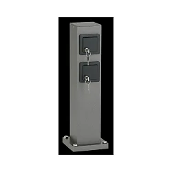Colonne de prises TYPE NO 4412 2 voies, avec serrure, noir , anthracite mat