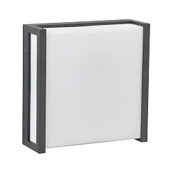 Outdoor LED House number, Wall and Ceiling luminaire Type No. 6401, 10W 3000K 900lm, anthracite / glass opal