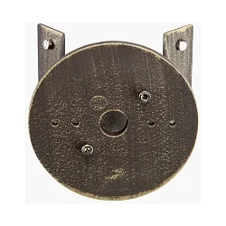 Support d'angle TYPE NO 1005 rond marron, laiton satiné