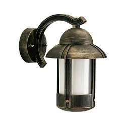 Outdoor Wall luminaire Country style Night watchman Type No. 1841, hanging with bracket, E27 QA55 57W, cast alu, brown brass