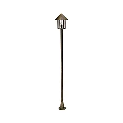 Lampe à mât TYPE NO 4127 à 1 flamme, rond E27 44, marron, laiton satiné gradable