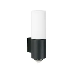 Luminaire mural d'extérieur TYPE NO 0278 dimmable, avec détecteur de mouvement IP54, noir mat gradable